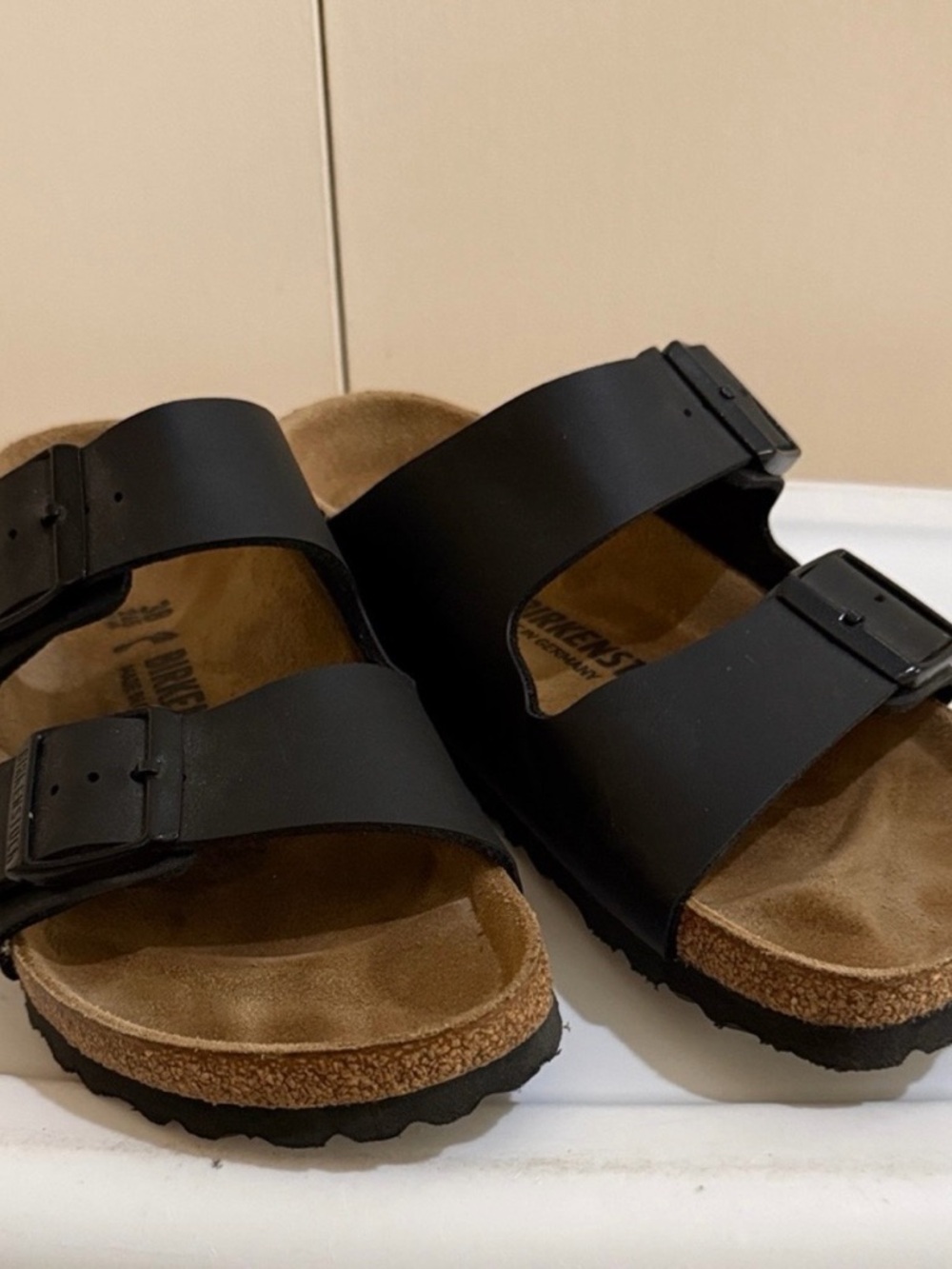 Black Two-Strap Birkenstock